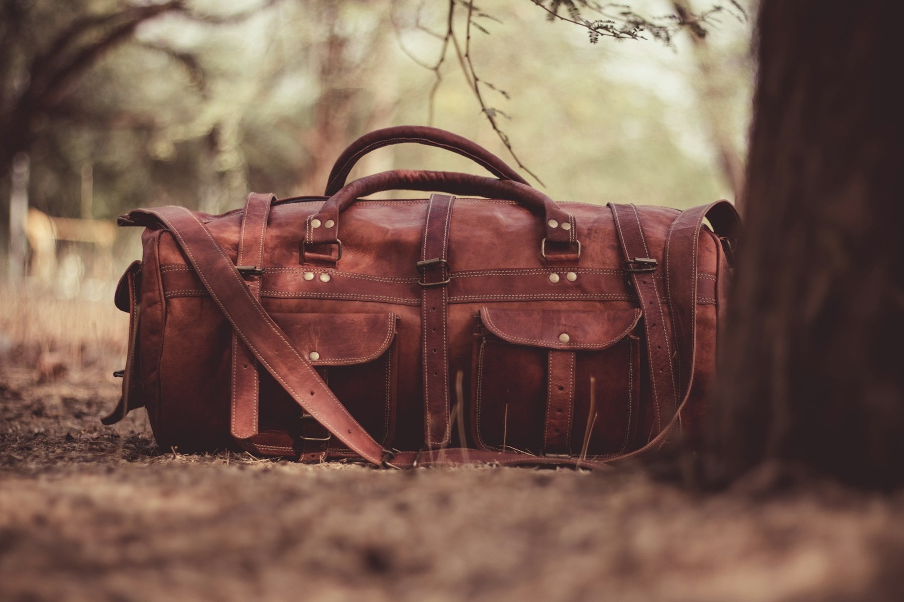 Leather goods still life