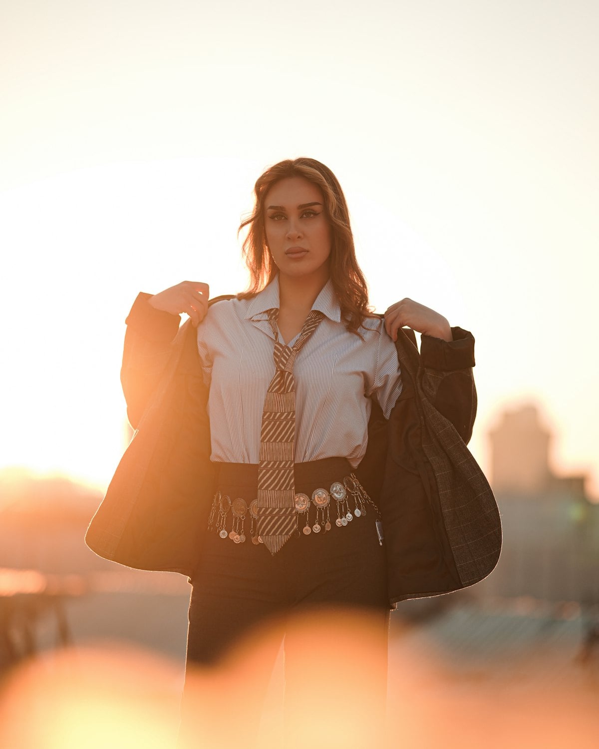 Cropped Wool Overshirt