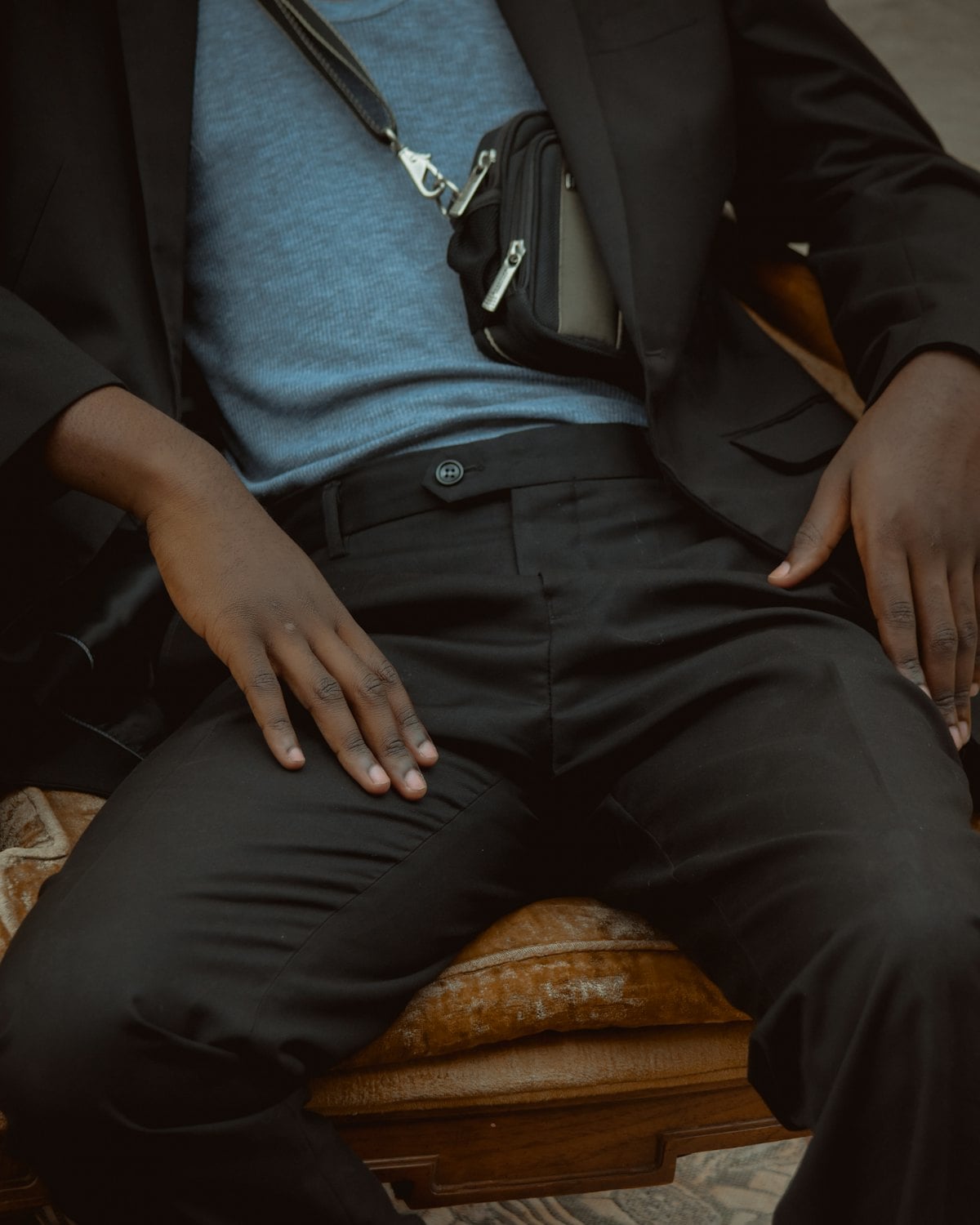 Pleated Wool Trouser